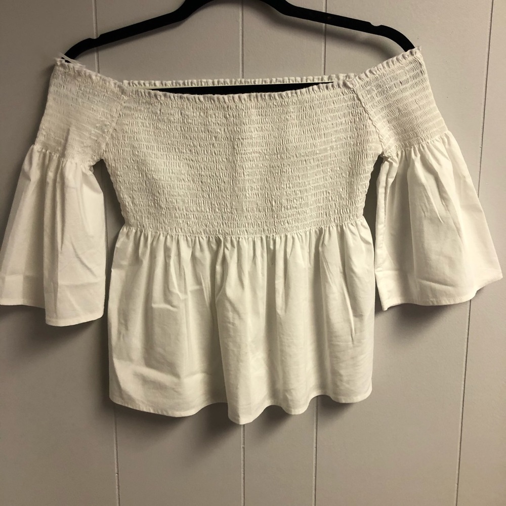White off the shoulder top